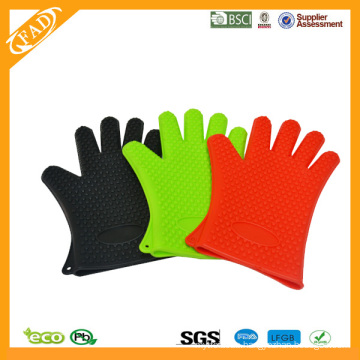 2014 Hot Selling FDA Standard Heat Resistant Food Grade Silicone Grilling BBQ Glove Set